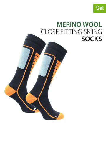 Norfolk 2er-Set: Trekkingsocken "Courchevel" in Dunkelblau