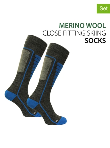 Norfolk 2-delige set: trekkingsokken "Courchevel" grijs