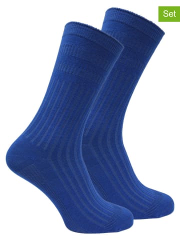 Norfolk 2-delige set: trekkingsokken "Joseph" blauw
