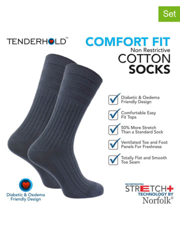 Norfolk 2-delige set: trekkingsokken "Joseph" donkerblauw