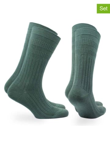 Norfolk 2-delige set: trekkingsokken "Joseph" groen