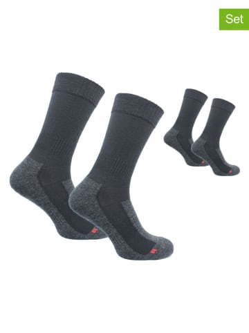 Norfolk 2er-Set: Trekkingsocken "Leonardo" in Schwarz