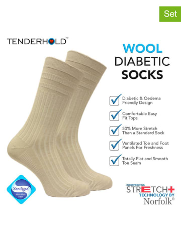 Norfolk 2er-Set: Trekkingsocken "Oscar" in Beige