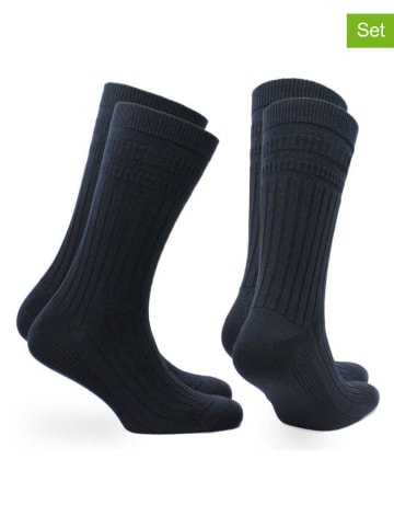 Norfolk 2-delige set: trekkingsokken "Oscar" donkerblauw