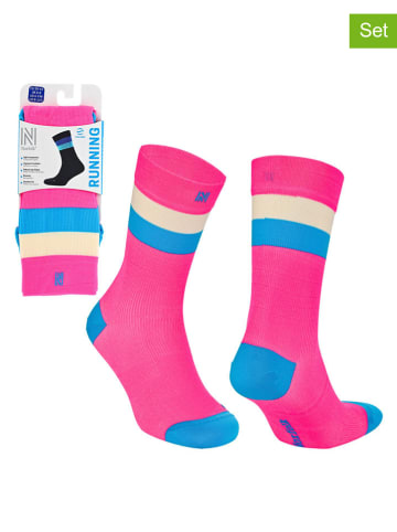 Norfolk 2-delige set: trekkingsokken "Sevilla" roze