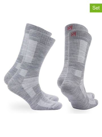 Norfolk 2-delige set: trekkingsokken "Sheldon" lichtgrijs