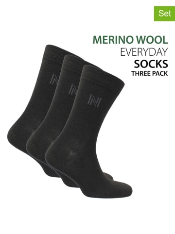 Norfolk 3er-Set: Socken "Stockholm" in Schwarz