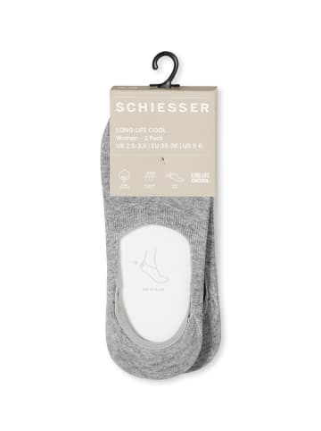 Schiesser Skarpety-stopki (2 pary) w kolorze szarym