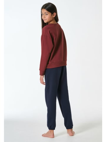 Schiesser Pyjama donkerblauw/rood