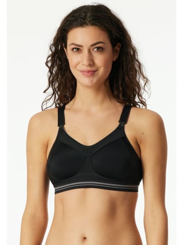 Schiesser Biustonosz sportowy w kolorze czarnym