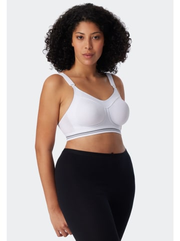 Schiesser Biustonosz sportowy w kolorze białym