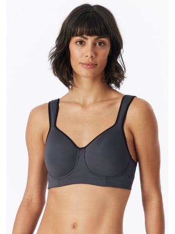 Schiesser Biustonosz sportowy w kolorze antracytowym