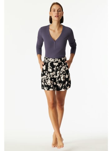 Schiesser Pyjama-Shorts in Schwarz