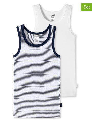 Schiesser Podkoszulki (2 szt.) w kolorze biało-szarym