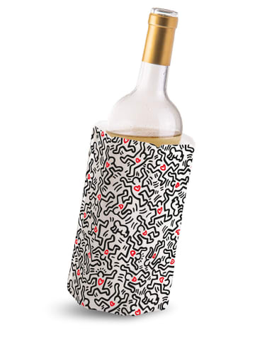 Vacu Vin Schładzacz w kolorze biało-czarno-czerwonym do wina - 14,6 x 21 x 3,1 cm