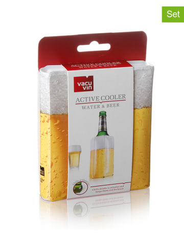 Vacu Vin 2-delige set: bierkoelers "Actief" geel
