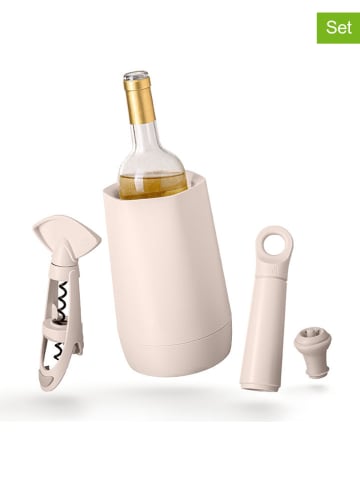 Vacu Vin 4tlg. Weinzubehör-Set "Host" in Creme