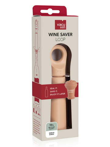 Vacu Vin 2-delige wijnpompset "Loop" abrikooskleurig