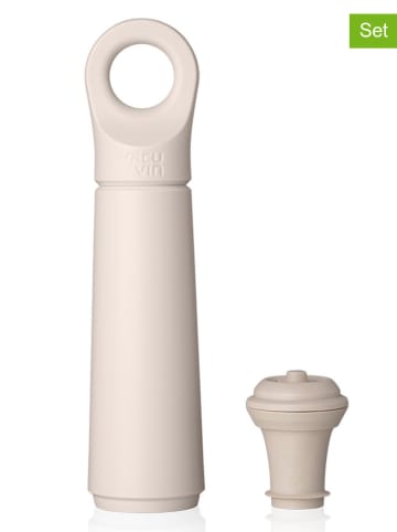 Vacu Vin 2-częściowy zestaw "Loop" w kolorze beżowym