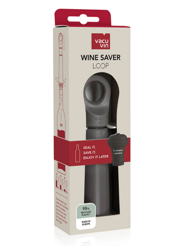 Vacu Vin 2-delige wijnpompset "Loop" grijs