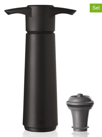 Vacu Vin 2tlg. Weinpumpen-Set in Schwarz
