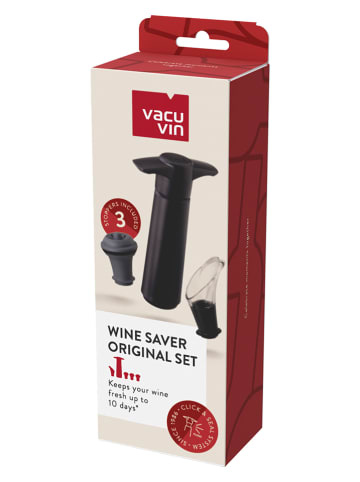 Vacu Vin 5-częściowy zestaw w kolorze czarnym