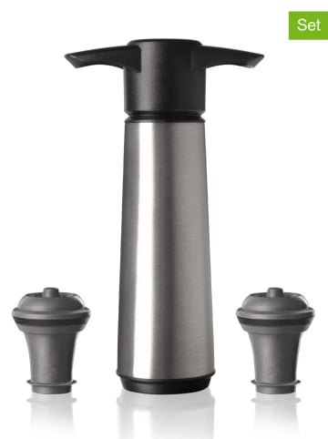 Vacu Vin 3tlg. Weinpumpen-Set in Silber