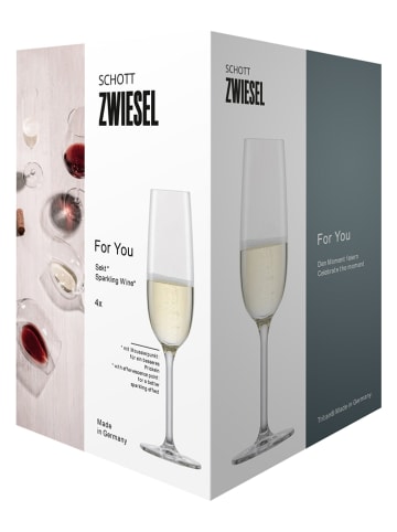Schott Zwiesel Kieliszki (4 szt.) "For you" do szampana - 210 ml