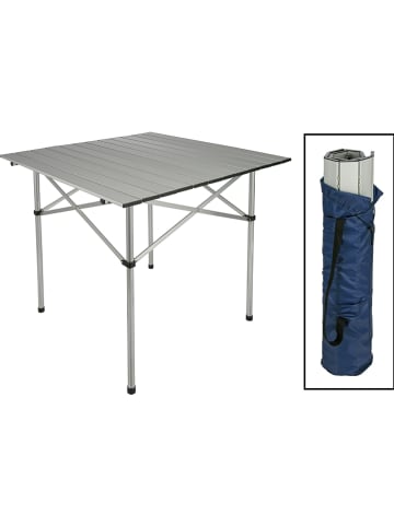Nature Fellow Stolik kempingowy w kolorze srebrnym - 70 x 70 x 70 cm