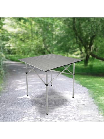 Nature Fellow Stolik kempingowy w kolorze srebrnym - 70 x 70 x 70 cm