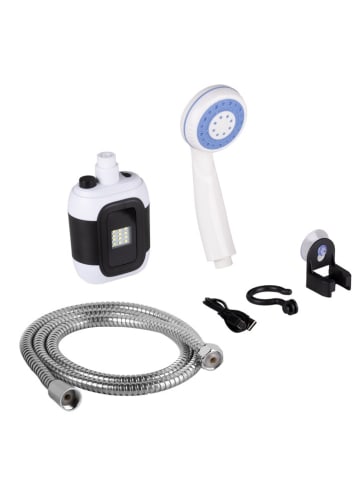 Nature Fellow Prysznic kempingowy w kolorze srebrno-białym - 9 x 14,2 x 5,7 cm