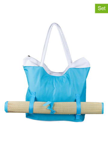 Profigarden 2tlg. Strandtaschen-Set in Hellblau