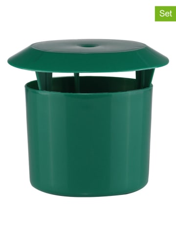 Garden Hero Pułapki (2 szt.) w kolorze zielonym na ślimaki - wys. 10 x Ø 12,5 cm