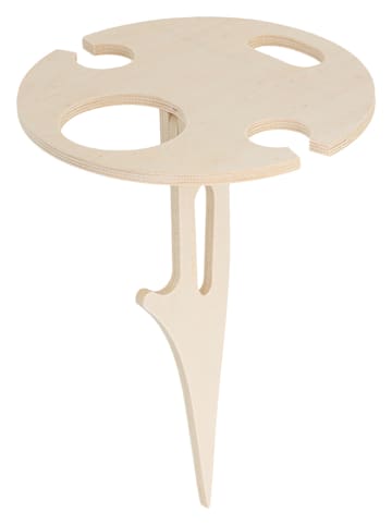 Profigarden Przenośny stolik w kolorze beżowym na wino - wys. 30 x Ø 25 cm