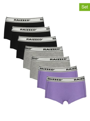 RAIZZED® 7er-Set: Pantys "Nora" in Lila/ Grau/ Schwarz