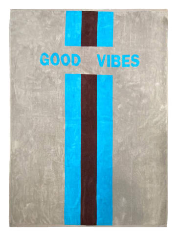 Le Comptoir de la Plage Strandtuch "Alto" in Hellgrau - (L)180 x (B)140 cm