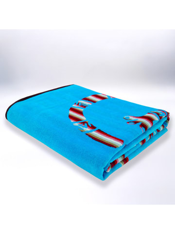 Le Comptoir de la Plage Strandtuch ''Carvao'' in Blau/ Bordeaux - (L)180 x (B)140 cm