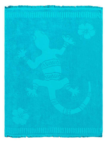 Le Comptoir de la Plage Strandtuch ''Cayman'' in Türkis - (L)180 x (B)140 cm