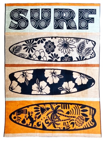 Le Comptoir de la Plage Strandlaken "Bora Bora - Concha" beige/geel - (L)180 x (B)140 cm