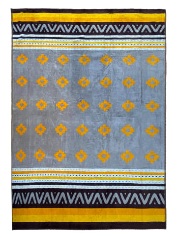 Le Comptoir de la Plage Ręcznik plażowy w kolorze jasnoszaro-żółtym - 180 x 140 cm