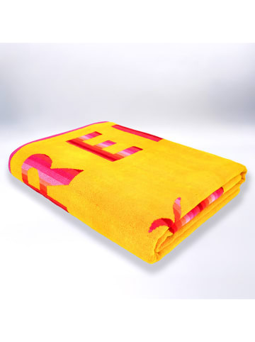 Le Comptoir de la Plage Strandlaken "Malta" oranje/rood - (L)180 x (B)140 cm