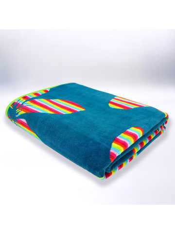 Le Comptoir de la Plage Strandtuch ''Yakama'' in Petrol/ Bunt - (L)180 x (B)140 cm