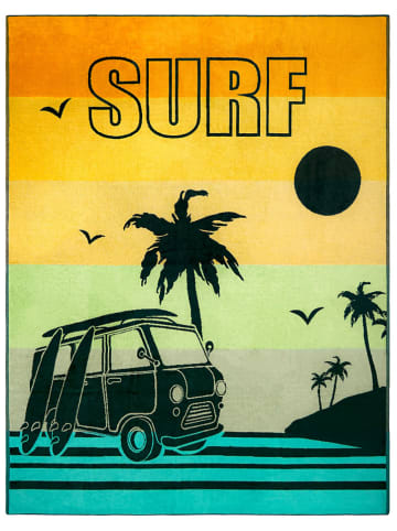 Le Comptoir de la Plage Strandtuch ''Yari'' in Orange/ Gelb/ Grün - (L)180 x (B)140 cm