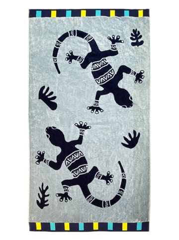 Le Comptoir de la Plage Strandlaken "Wakama - Pogona" blauw - (L)175 x (B)95 cm