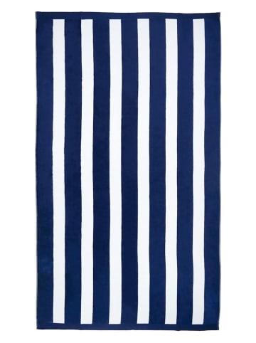 Le Comptoir de la Plage Strandtuch ''Bahia'' in Weiß/ Dunkelblau - (L)175 x (B)100 cm
