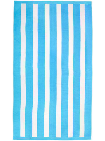 Le Comptoir de la Plage Strandtuch ''Bahia'' in Türkis/ Weiß - (L)175 x (B)100 cm