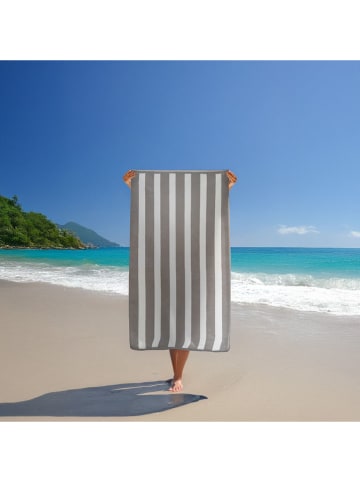 Le Comptoir de la Plage Strandlaken ''Bahia'' grijs/wit - (L)175 x (B)100 cm