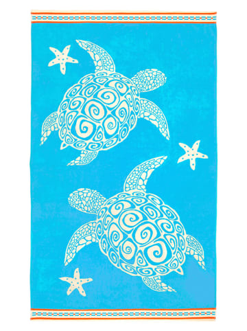 Le Comptoir de la Plage Strandtuch ''Caraz'' in Hellblau - (L)175 x (B)100 cm