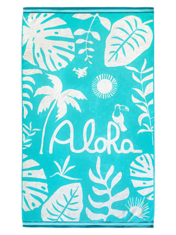 Le Comptoir de la Plage Strandlaken ''Floresta'' turquoise - (L)175 x (B)100 cm