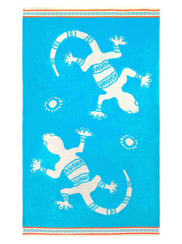 Le Comptoir de la Plage Ręcznik plażowy "Ibo" w kolorze błękitnym - 175 x 100 cm